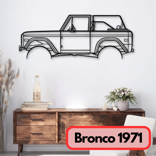 Décoration murale métal Bronco 1971