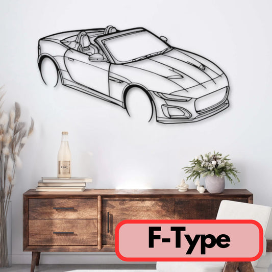 Décoration murale métal F-Type Vue de dessus