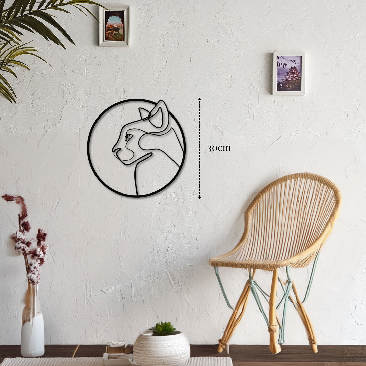 petite décoration murale chat minimaliste